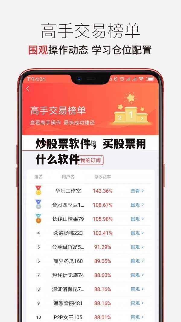 炒股票软件，买股票用什么软件