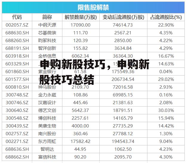 申购新股技巧，申购新股技巧总结