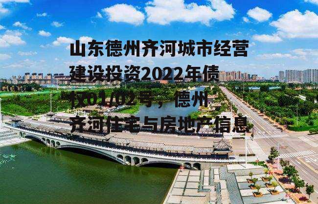 山东德州齐河城市经营建设投资2022年债权01/02号，德州齐河住宅与房地产信息