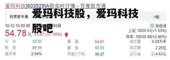 爱玛科技股，爱玛科技股吧