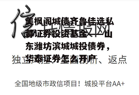 美枫阁城债齐鲁佳选私募证券投资基金——山东潍坊滨城城投债券，华泰证券怎么开户