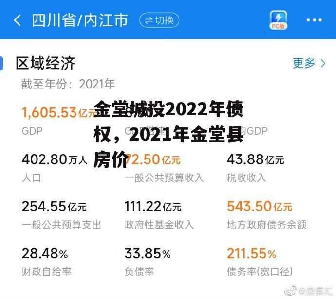 金堂城投2022年债权，2021年金堂县房价