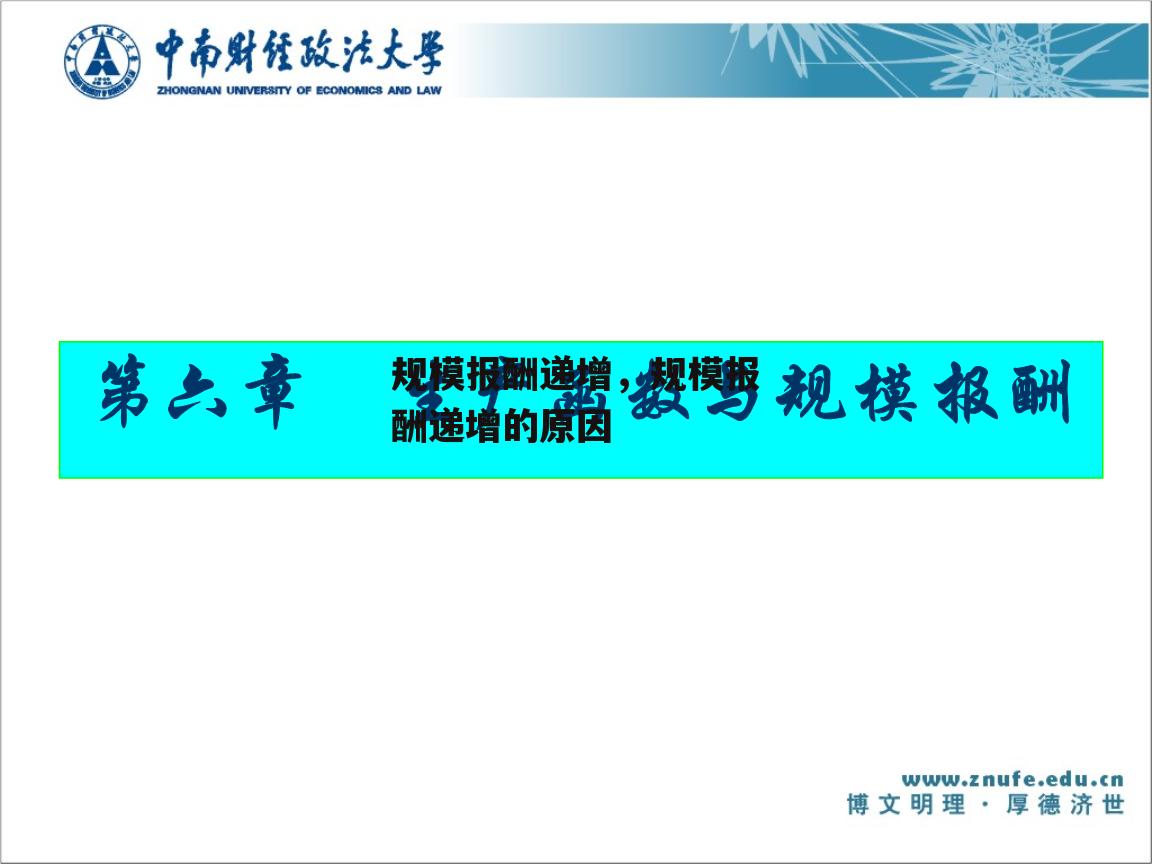 规模报酬递增，规模报酬递增的原因