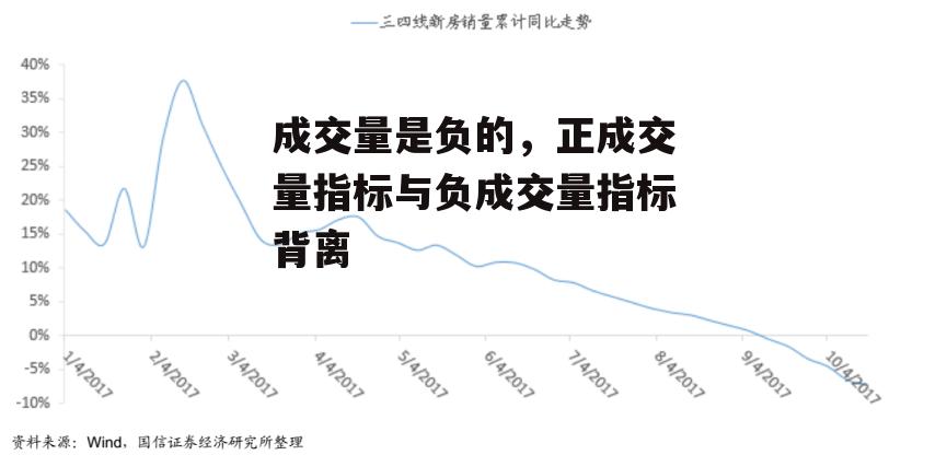 成交量是负的，正成交量指标与负成交量指标背离