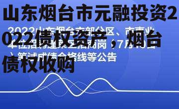 山东烟台市元融投资2022债权资产，烟台债权收购