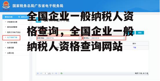 全国企业一般纳税人资格查询，全国企业一般纳税人资格查询网站