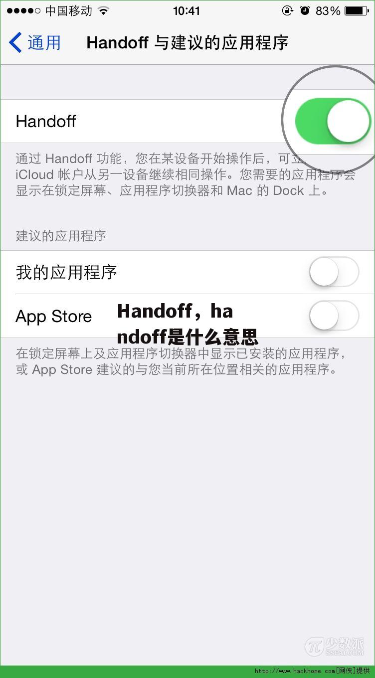 Handoff，handoff是什么意思