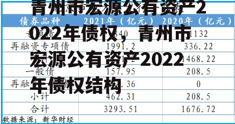 青州市宏源公有资产2022年债权，青州市宏源公有资产2022年债权结构