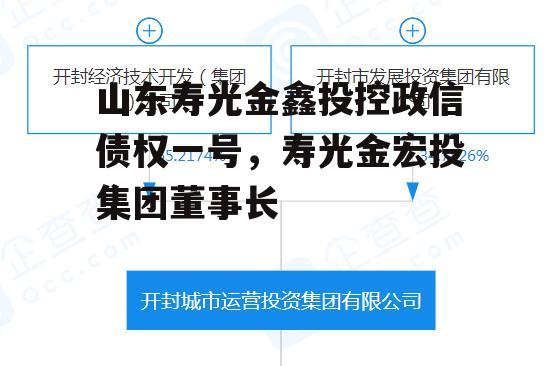 山东寿光金鑫投控政信债权一号，寿光金宏投集团董事长