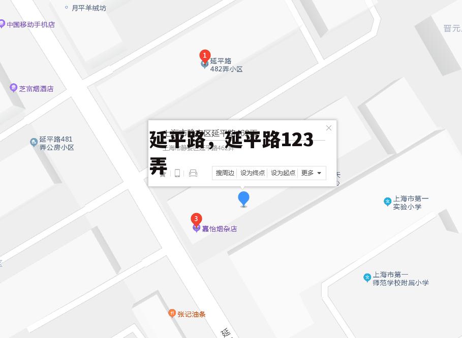 延平路，延平路123弄