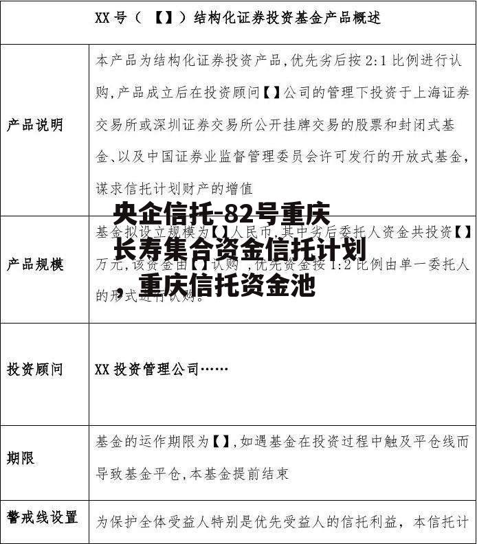 央企信托-82号重庆长寿集合资金信托计划，重庆信托资金池