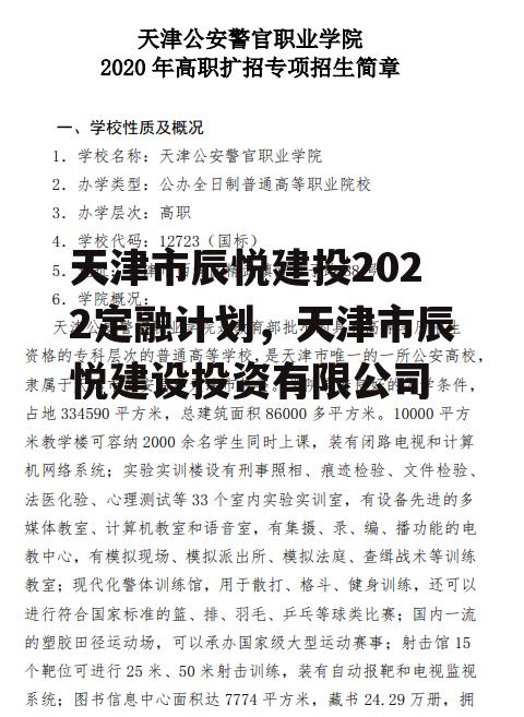 天津市辰悦建投2022定融计划，天津市辰悦建设投资有限公司