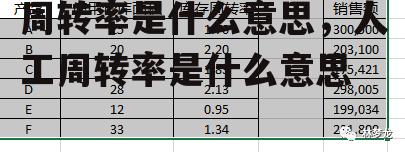 周转率是什么意思，人工周转率是什么意思