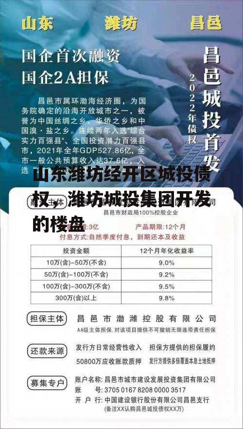 山东潍坊经开区城投债权，潍坊城投集团开发的楼盘