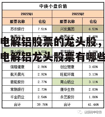 电解铝股票的龙头股，电解铝龙头股票有哪些