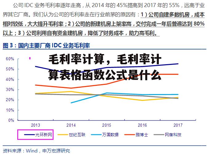 毛利率计算，毛利率计算表格函数公式是什么