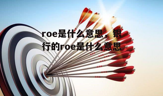 roe是什么意思，银行的roe是什么意思