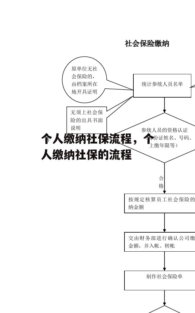 个人缴纳社保流程，个人缴纳社保的流程