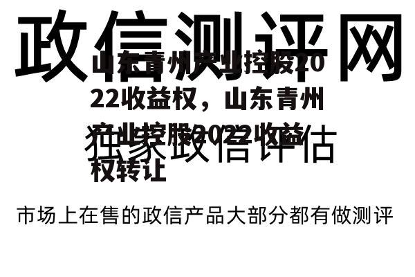 山东青州产业控股2022收益权，山东青州产业控股2022收益权转让