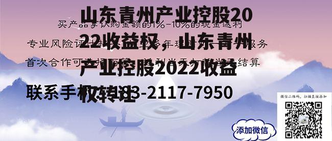 山东青州产业控股2022收益权，山东青州产业控股2022收益权转让