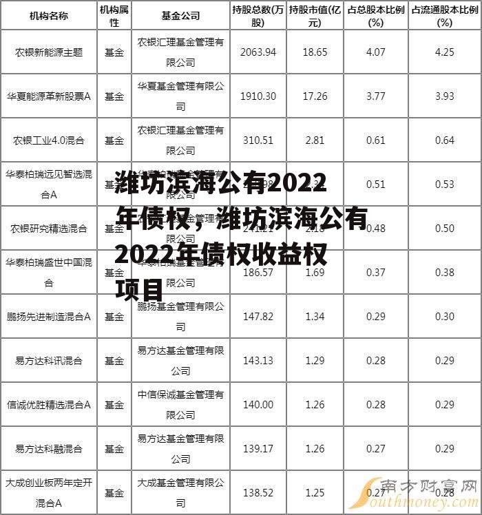 潍坊滨海公有2022年债权，潍坊滨海公有2022年债权收益权项目