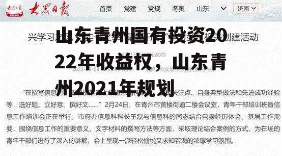 山东青州国有投资2022年收益权，山东青州2021年规划