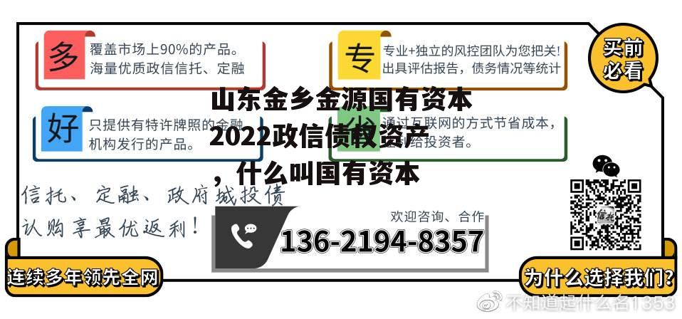 山东金乡金源国有资本2022政信债权资产，什么叫国有资本