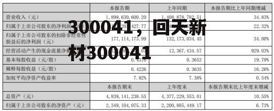 300041，回天新材300041