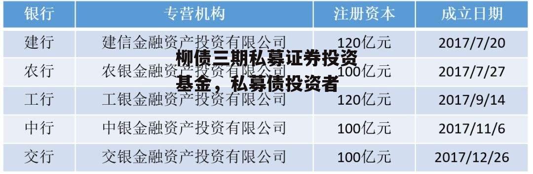 柳债三期私募证券投资基金，私募债投资者