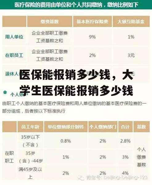 医保能报销多少钱，大学生医保能报销多少钱