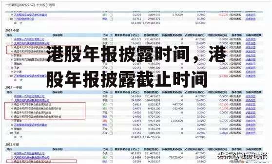 港股年报披露时间，港股年报披露截止时间