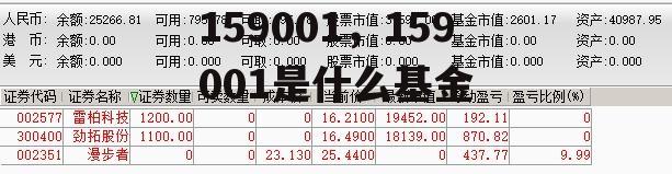 159001，159001是什么基金