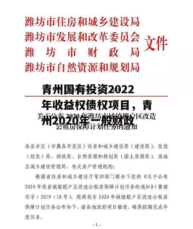 青州国有投资2022年收益权债权项目，青州2020年一般财政