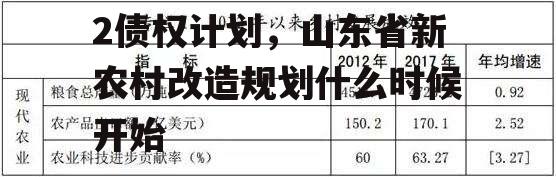 山东新农村建设2022债权计划，山东省新农村改造规划什么时候开始