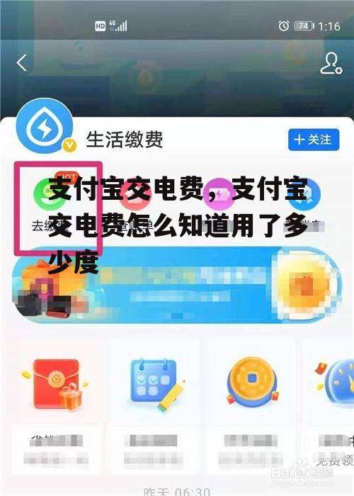 支付宝交电费，支付宝交电费怎么知道用了多少度