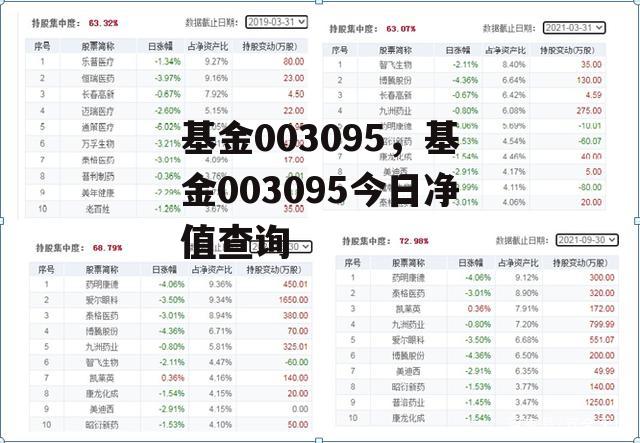 基金003095，基金003095今日净值查询