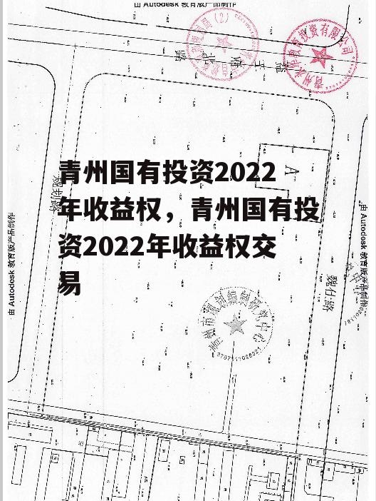 青州国有投资2022年收益权，青州国有投资2022年收益权交易