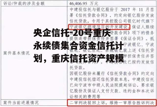 央企信托-20号重庆永续债集合资金信托计划，重庆信托资产规模