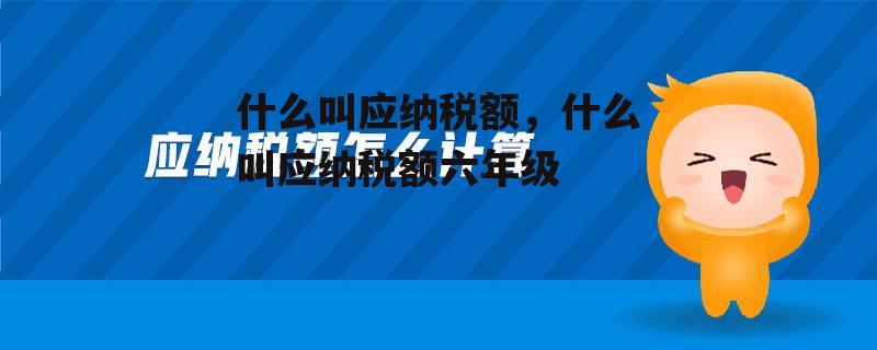 什么叫应纳税额，什么叫应纳税额六年级