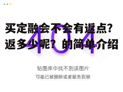 买定融会不会有返点？返多少呢？的简单介绍