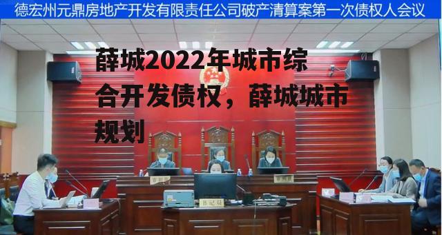 薛城2022年城市综合开发债权，薛城城市规划