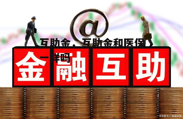 互助金，互助金和医保一样吗