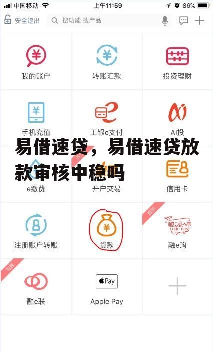 易借速贷，易借速贷放款审核中稳吗