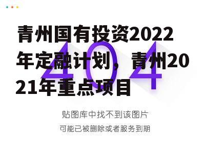 青州国有投资2022年定融计划，青州2021年重点项目