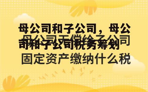 母公司和子公司，母公司和子公司税务筹划