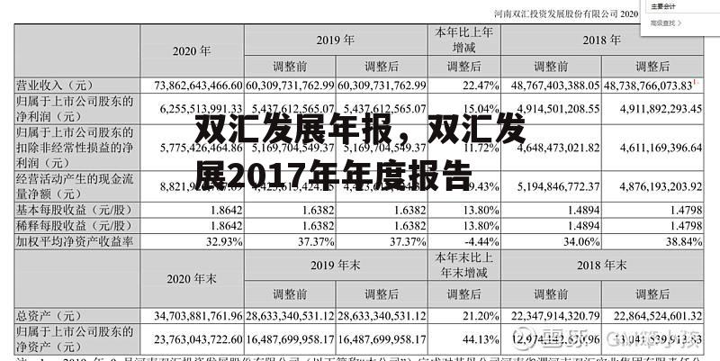 双汇发展年报，双汇发展2017年年度报告