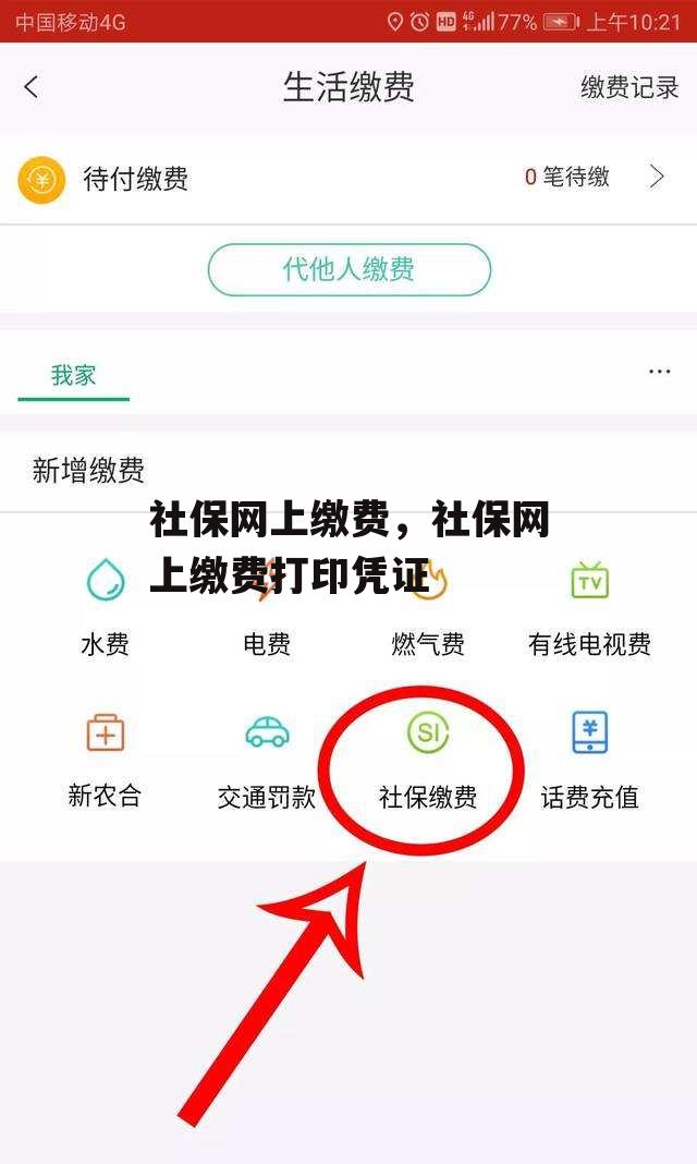 社保网上缴费，社保网上缴费打印凭证