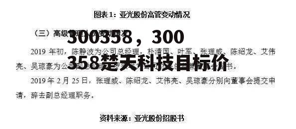 300358，300358楚天科技目标价