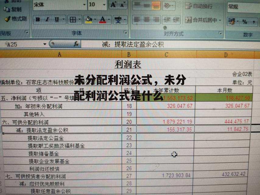 未分配利润公式，未分配利润公式是什么