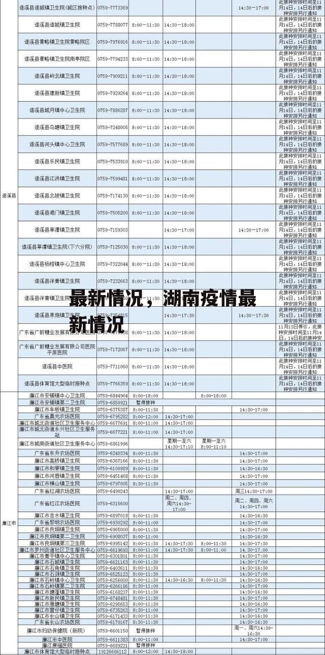 最新情况，湖南疫情最新情况